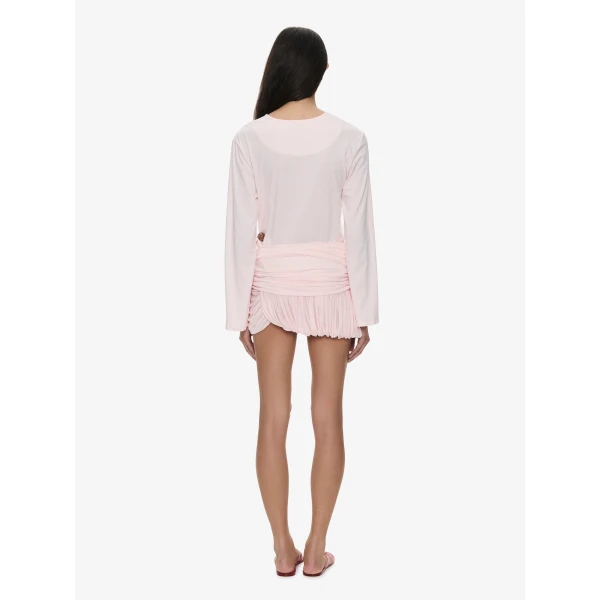 Christopher Esber Beach Glass Bubble Mini Skirt in Airbag Pink | Mini Skirts | Coveti