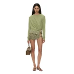 Christopher Esber Beach Glass Bubble Mini Skirt in Feathered Citrine | Mini Skirts | Coveti