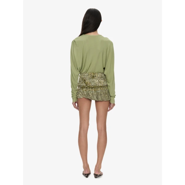 Christopher Esber Beach Glass Bubble Mini Skirt in Feathered Citrine | Mini Skirts | Coveti