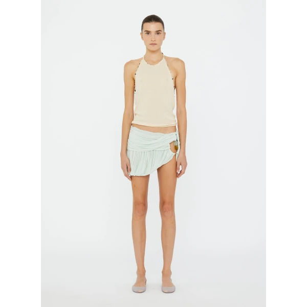 Christopher Esber Beach Quartz Halter Tank in Bone | Bikini | Coveti