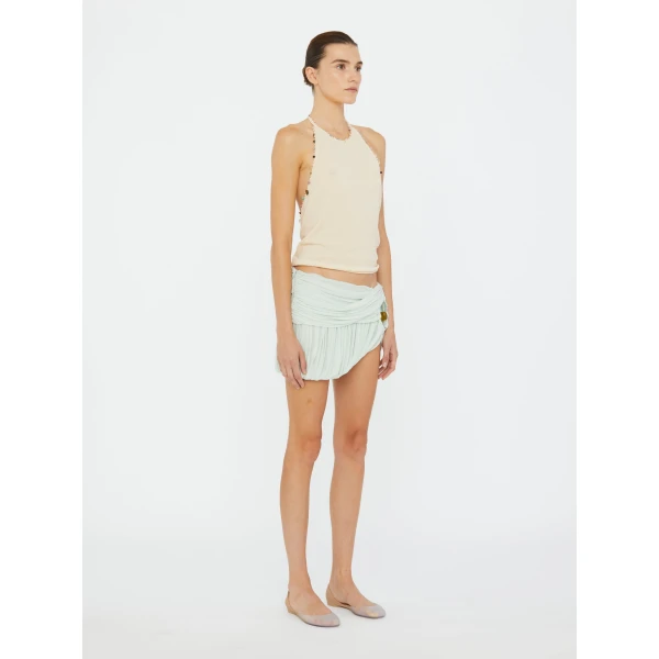 Christopher Esber Beach Quartz Halter Tank in Bone | Bikini | Coveti