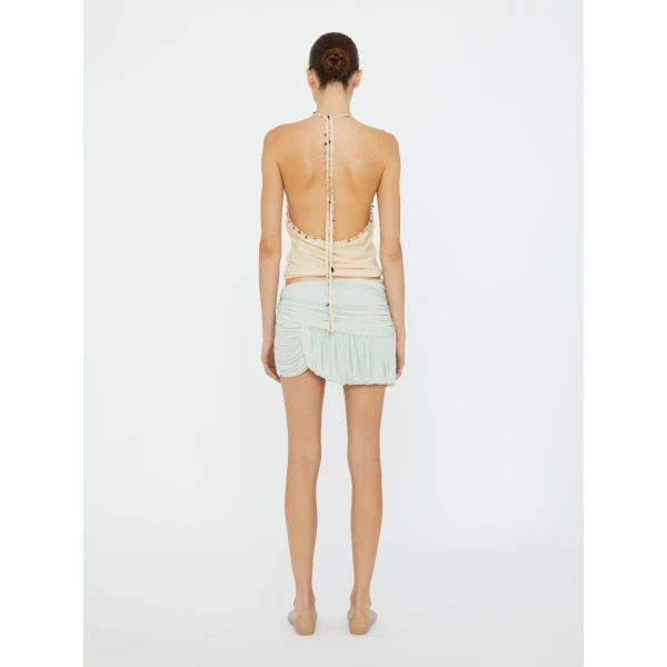 Christopher Esber Beach Quartz Halter Tank in Bone | Bikini | Coveti