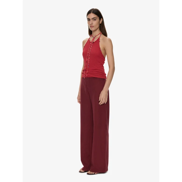 Christopher Esber Beach Quartz Halter Tank in Red | Bikini | Coveti