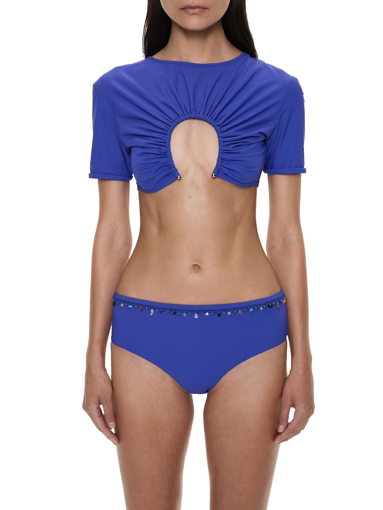 Christopher Esber Beach Quartz High Brief in Indigo Christopher Esber Beach Quartz High Brief in Indigo | Bikini | Coveti