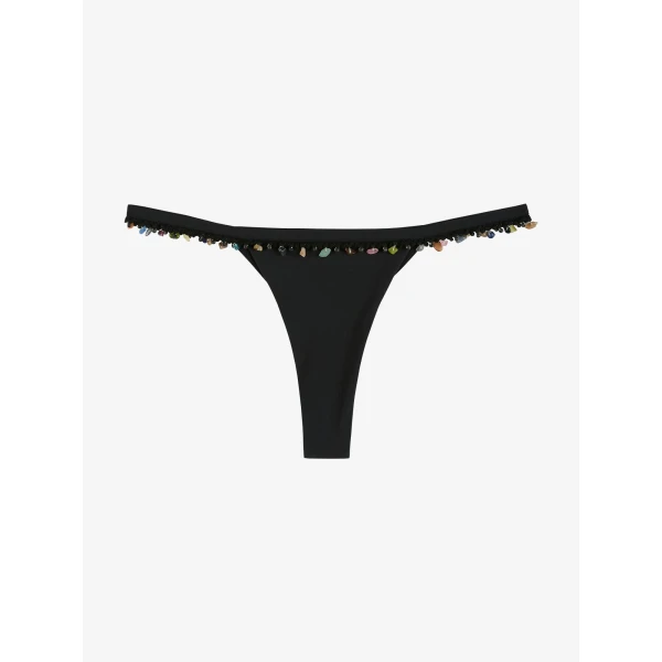 Christopher Esber Beach Quartz Low Brief in Black | Bikini | Coveti