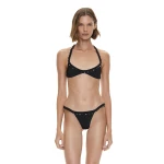 Christopher Esber Beach Quartz Minuscule Bikini Top in Black | Bikini | Coveti