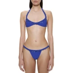Christopher Esber Beach Quartz Minuscule Bikini Top in Indigo | Bikini | Coveti