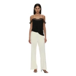 Christopher Esber Bias Crepe Trouser in Cream | Pants | Coveti