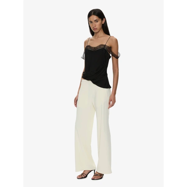 Christopher Esber Bias Crepe Trouser in Cream | Pants | Coveti