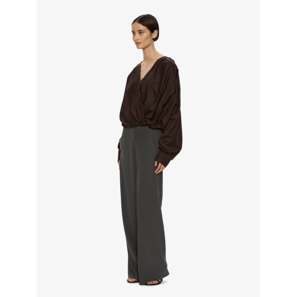 Christopher Esber Bias Crepe Trouser in Kombu Green | Pants | Coveti