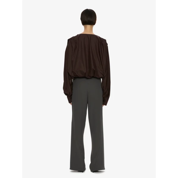 Christopher Esber Bias Crepe Trouser in Kombu Green | Pants | Coveti