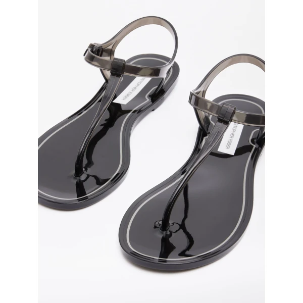 Christopher Esber Billi T-Bar Flat in Black | Flats | Coveti