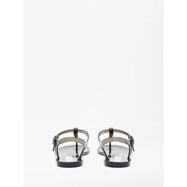 Christopher Esber Billi T-Bar Flat in Black | Flats | Coveti