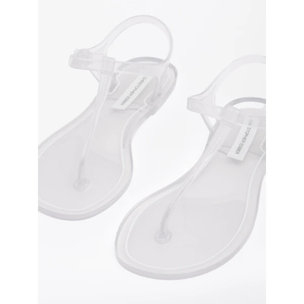 Christopher Esber Billi T-Bar Flat in Clear | Flats | Coveti