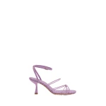 Christopher Esber Blaze Raffia Suede Heel in Chalky Pink | Heels | Coveti