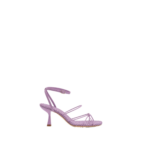 Christopher Esber Blaze Raffia Suede Heel in Chalky Pink | Heels | Coveti