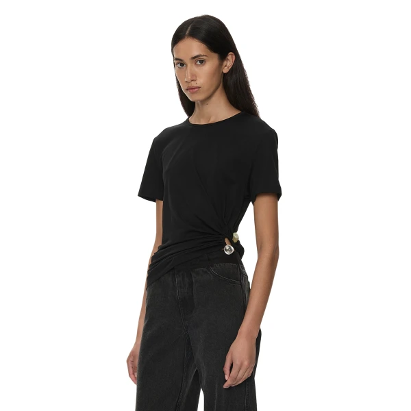 Christopher Esber Bree Quartz Tee in Black | T-shirts | Coveti