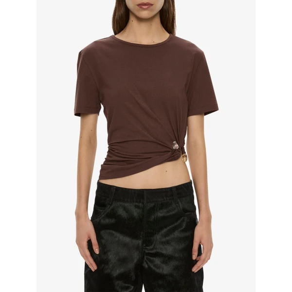 Christopher Esber Bree Quartz Tee in Puce | T-shirts | Coveti