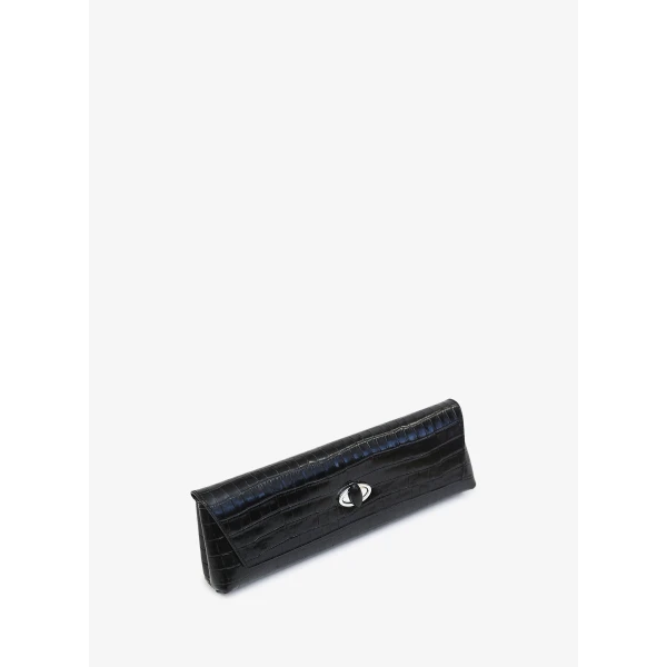 Christopher Esber Buki Embossed Clutch in Black | Clutch Bags | Coveti