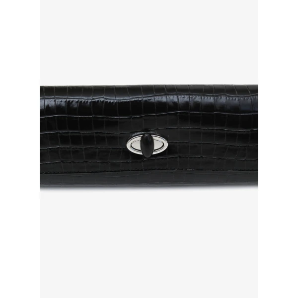 Christopher Esber Buki Embossed Clutch in Black | Clutch Bags | Coveti