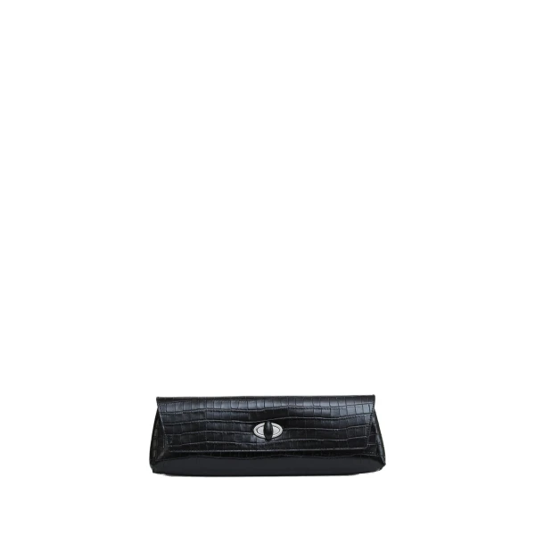 Buki Embossed Clutch in Black