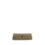 Christopher Esber Buki Embossed Clutch in Khaki | Clutch Bags | Coveti
