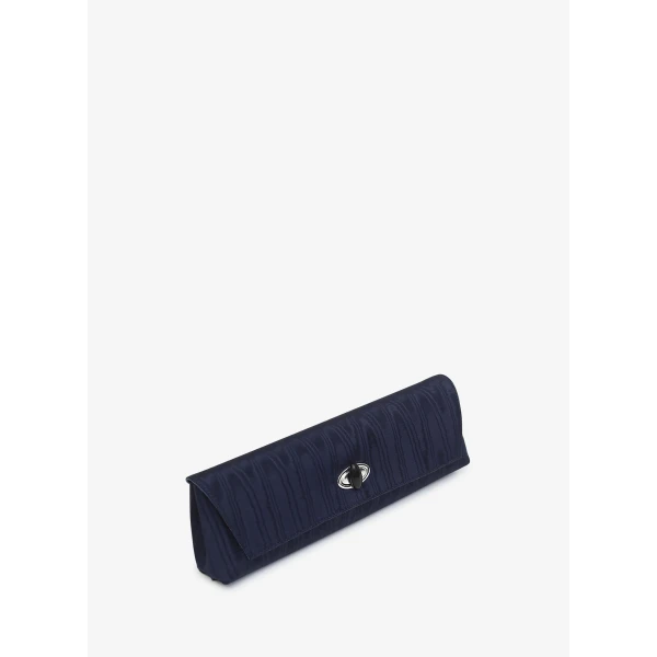 Christopher Esber Buki Moire Clutch in Ink | Clutch Bags | Coveti