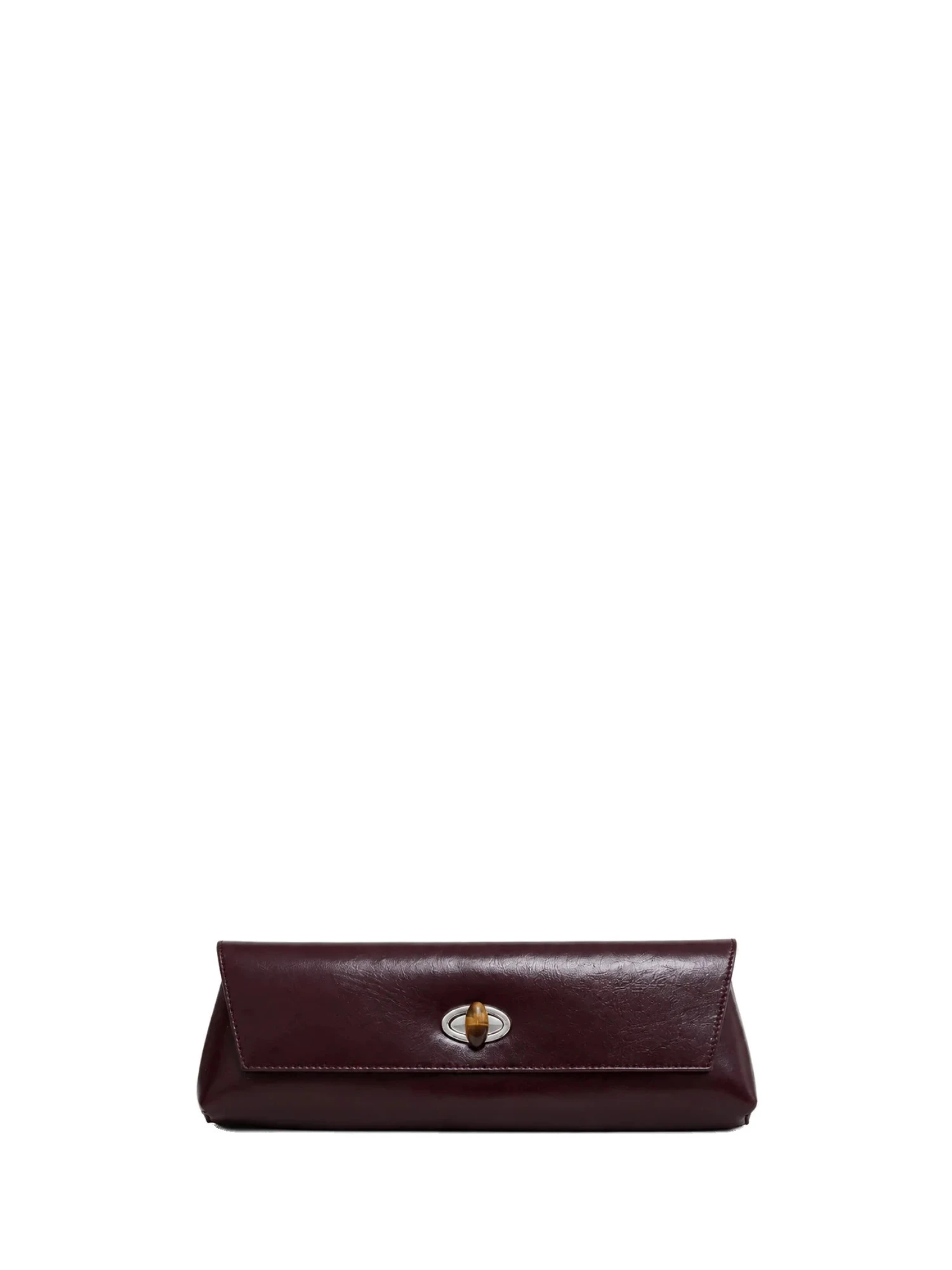 Christopher Esber Buki Patent Clutch in Barolo Christopher Esber Buki Patent Clutch in Barolo | Clutch Bags | Coveti