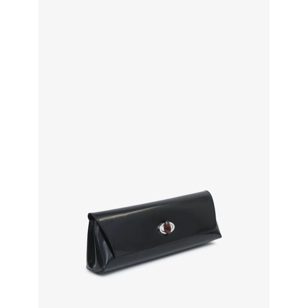Christopher Esber Buki Polished Clutch in Black | Clutch Bags | Coveti