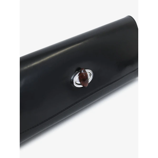 Christopher Esber Buki Polished Clutch in Black | Clutch Bags | Coveti