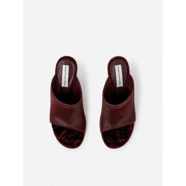 Christopher Esber Carla Haircalf Mule in Barolo | Mules | Coveti