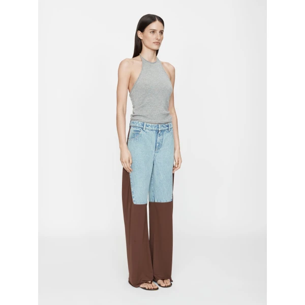 Christopher Esber Cashmere Rae Halter Tank in Grey Marle | Sleeveless | Coveti