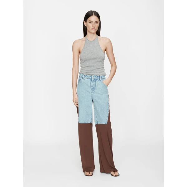 Christopher Esber Cashmere Rae Halter Tank in Grey Marle | Sleeveless | Coveti