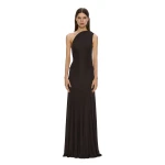Christopher Esber Concave Wired Gown in Molasses | Evening Gowns | Coveti