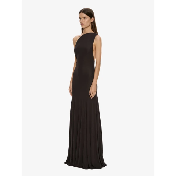 Christopher Esber Concave Wired Gown in Molasses | Evening Gowns | Coveti