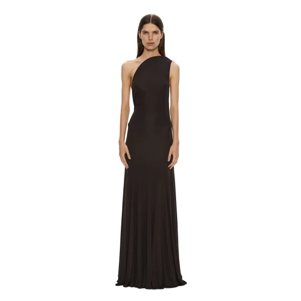 Concave Wired Gown in Molasses