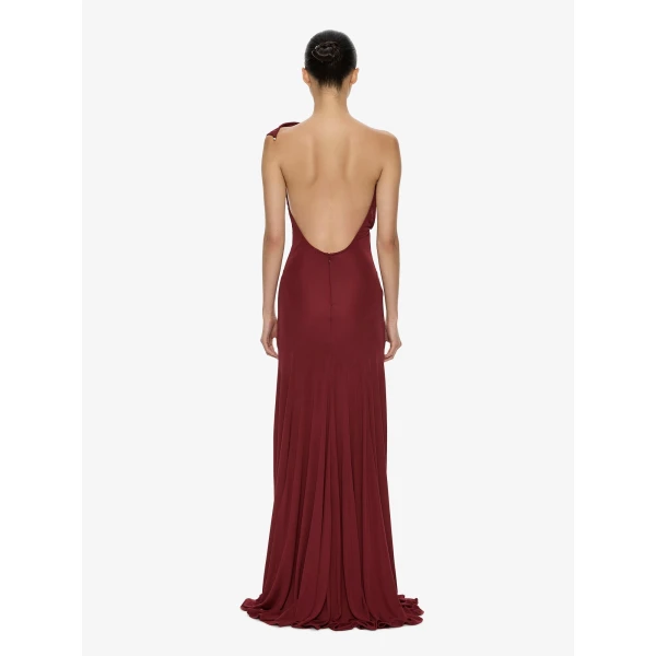 Christopher Esber Concave Wired Gown in Wine | Evening Gowns | Coveti