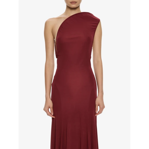 Christopher Esber Concave Wired Gown in Wine | Evening Gowns | Coveti