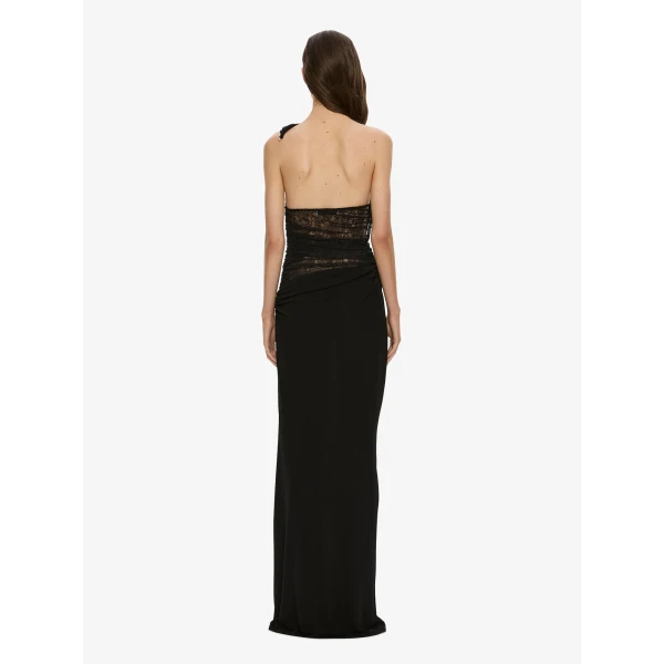 Christopher Esber Concave Wired Lace Gown in Black | Evening Gowns | Coveti
