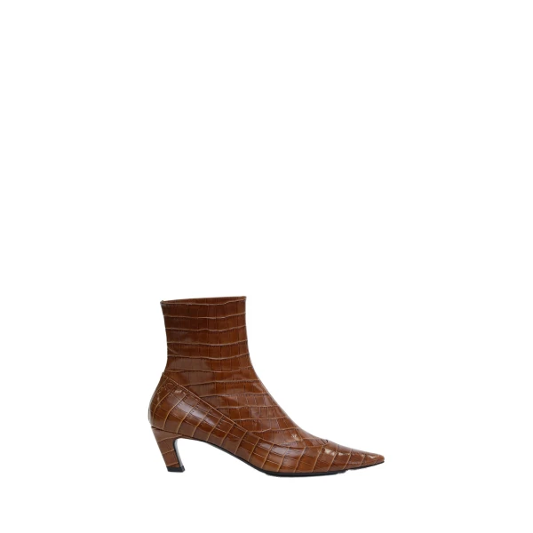 Corte Embossed Ankle Boot in Cognac