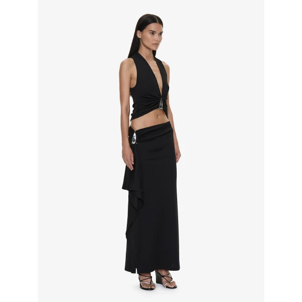 Christopher Esber Crystal Pendant Tank in Black | Sleeveless | Coveti