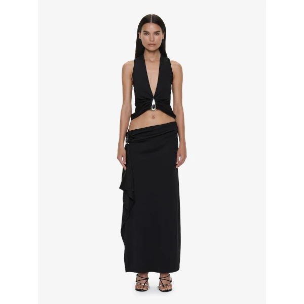 Christopher Esber Crystal Pendant Tank in Black | Sleeveless | Coveti