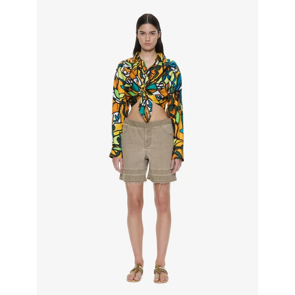 Christopher Esber Deconstruct Denim Short in Eucalypt | Shorts | Coveti