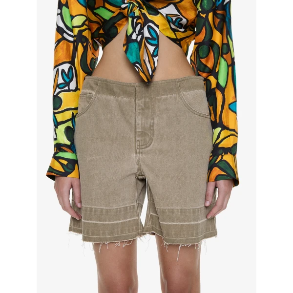 Christopher Esber Deconstruct Denim Short in Eucalypt | Shorts | Coveti