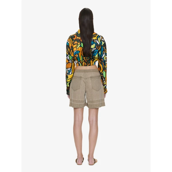 Christopher Esber Deconstruct Denim Short in Eucalypt | Shorts | Coveti