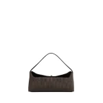 Christopher Esber Doba Quartz Turnlock Moire Shoulder Bag in Carob | Shoulder & Crossbody Bags | Coveti