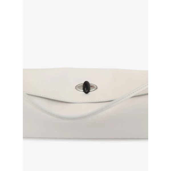 Christopher Esber Doba Quartz Turnlock Shoulder Bag in Bone | Shoulder & Crossbody Bags | Coveti
