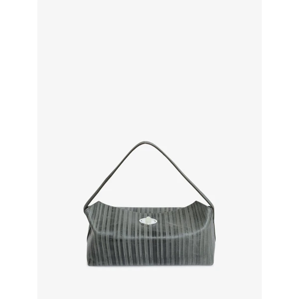 Christopher Esber Doba Quartz Turnlock Two Tone Shoulder Bag in Mineral Stripe | Shoulder & Crossbody Bags | Coveti