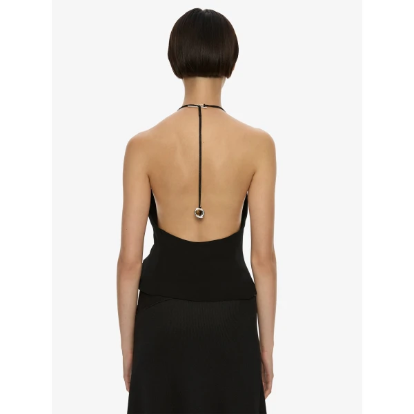 Christopher Esber Droplet Pendant Tailored Vest in Black | Vests | Coveti