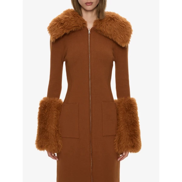 Christopher Esber Duncan Knit Dress in Cognac | Maxi Dresses | Coveti